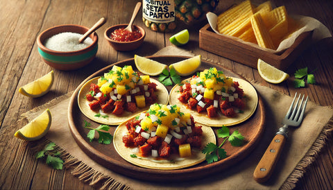 Tacos al Pastor con Setas al Pastor Congeladas de Habitual Superalimentos
